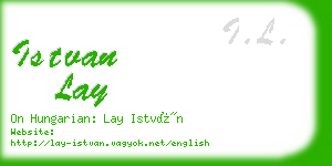 istvan lay business card